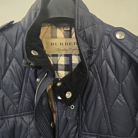 Burberry Mens Unisex 4 Pocket Navy Quilted Puffer Jacket XL-Orginal Dustbag MINT - Picture 2 of 16